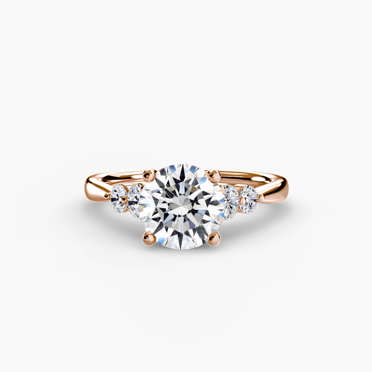 Graduated Side-Stone Solitaire Engagement Ring – The Sabine