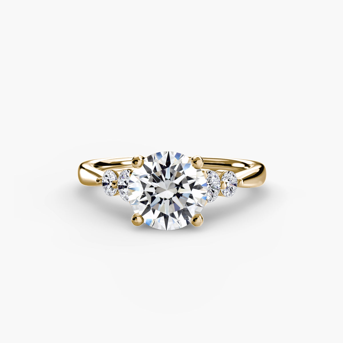 Graduated Side-Stone Solitaire Engagement Ring – The Sabine