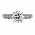 18k White Gold Earth-mine & Lab-Grown Diamond Enagement Ring 1.34ctw