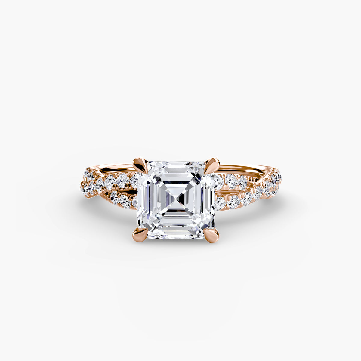 Split-Shank Pavé Engagement Ring – The Lucienne