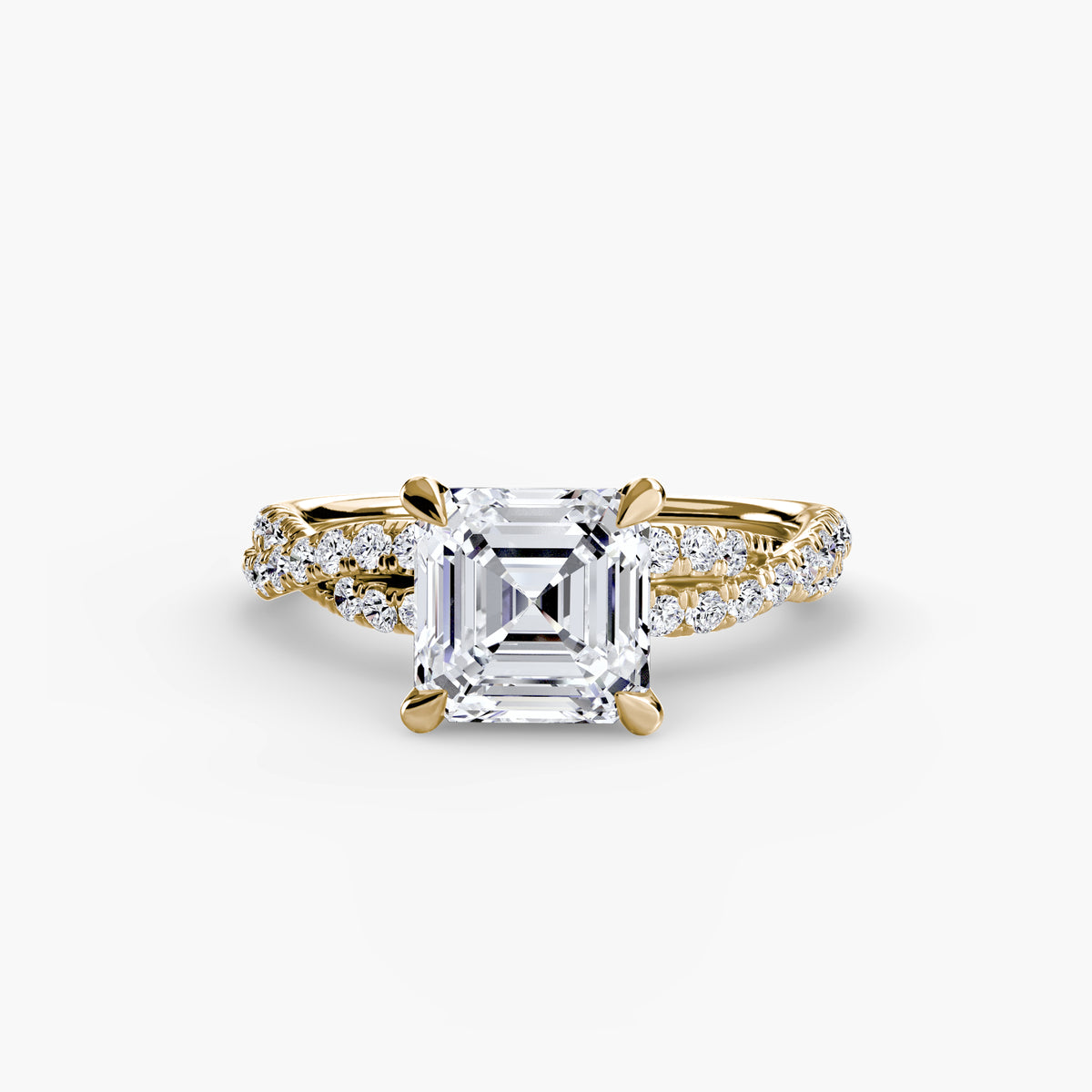 Split-Shank Pavé Engagement Ring – The Lucienne