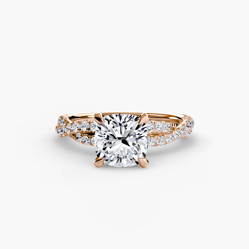 Split-Shank Pavé Engagement Ring – The Lucienne
