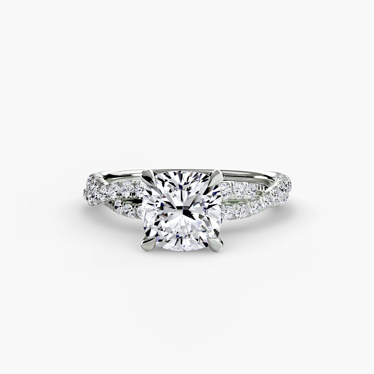 Split-Shank Pavé Engagement Ring – The Lucienne