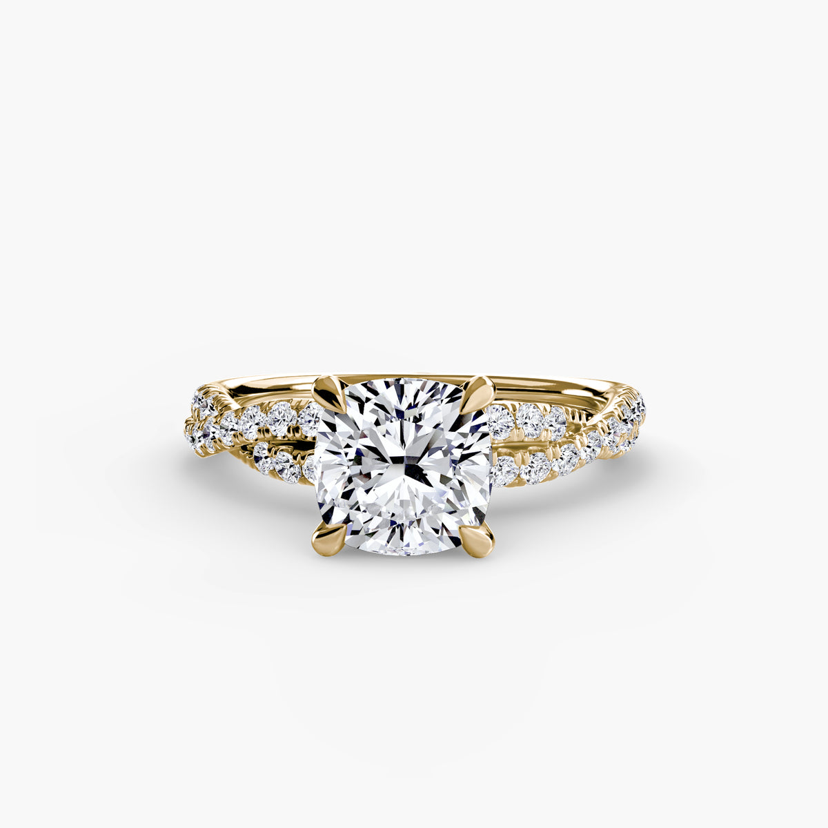 Split-Shank Pavé Engagement Ring – The Lucienne