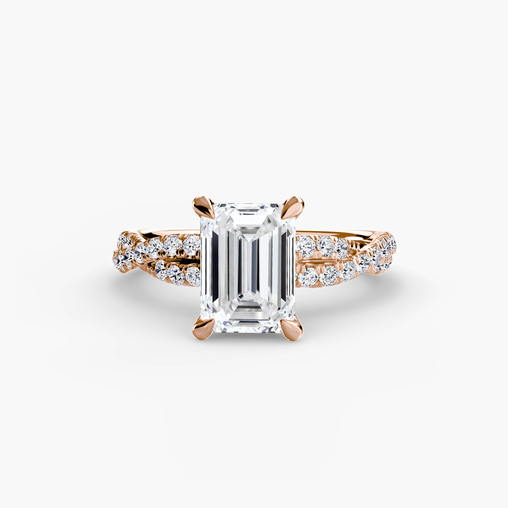Split-Shank Pavé Engagement Ring – The Lucienne