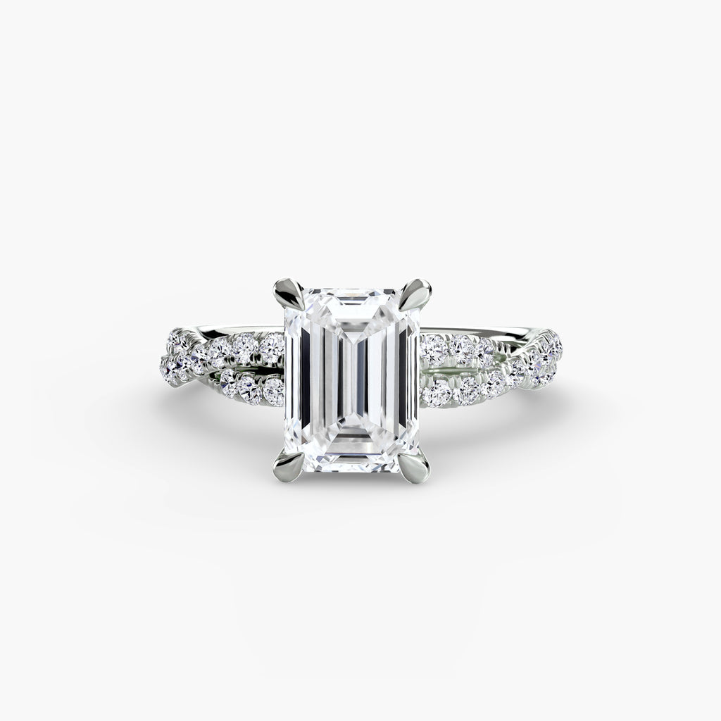 Split-Shank Pavé Engagement Ring – The Lucienne