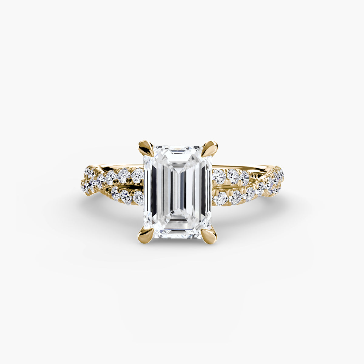 Split-Shank Pavé Engagement Ring – The Lucienne