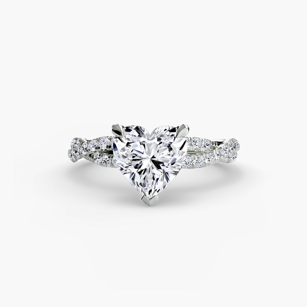 Split-Shank Pavé Engagement Ring – The Lucienne