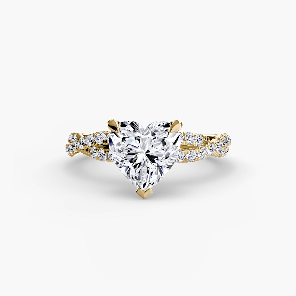 Split-Shank Pavé Engagement Ring – The Lucienne