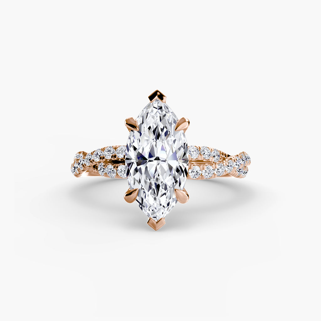 Split-Shank Pavé Engagement Ring – The Lucienne