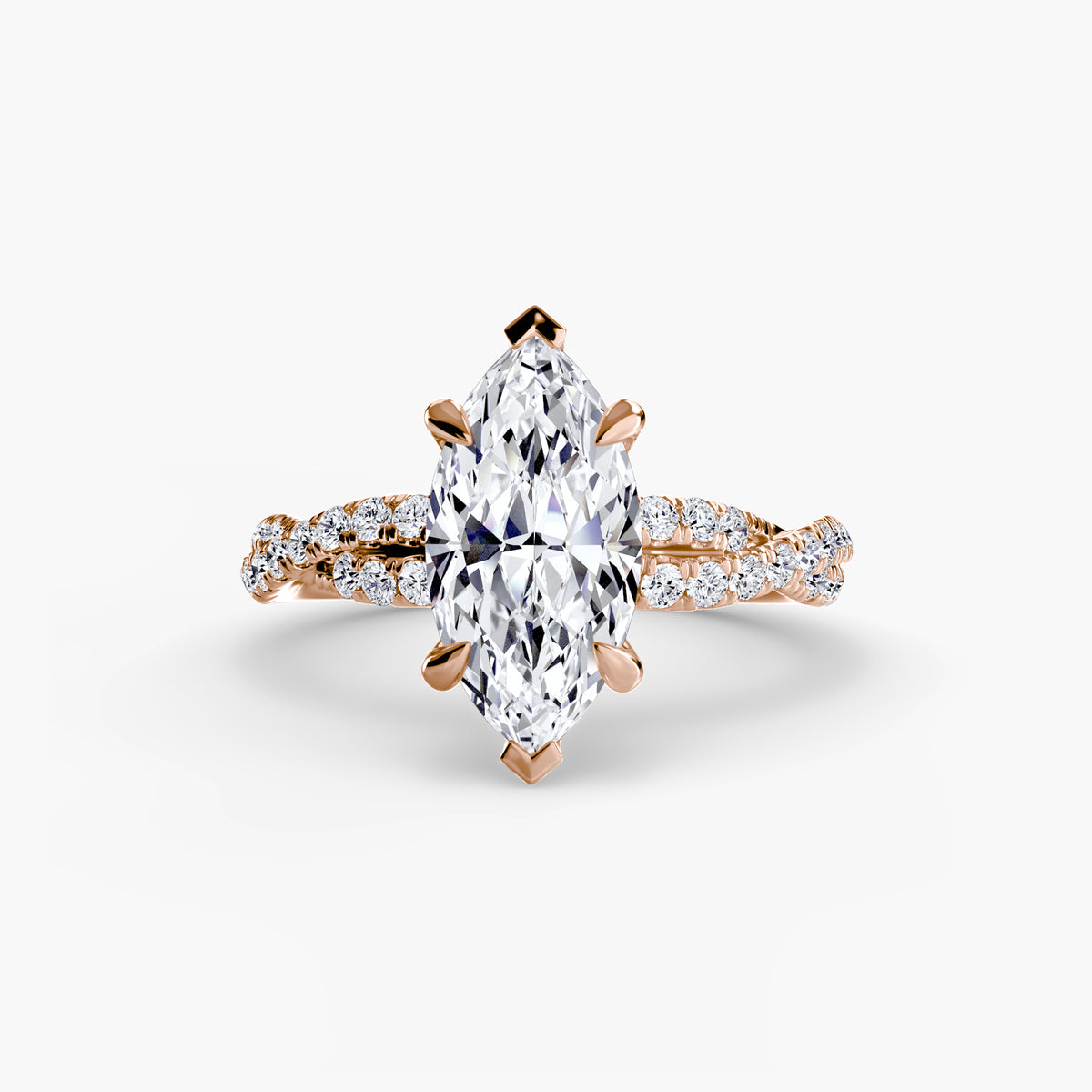 Split-Shank Pavé Engagement Ring – The Lucienne