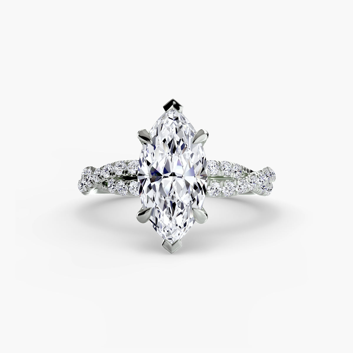 Split-Shank Pavé Engagement Ring – The Lucienne