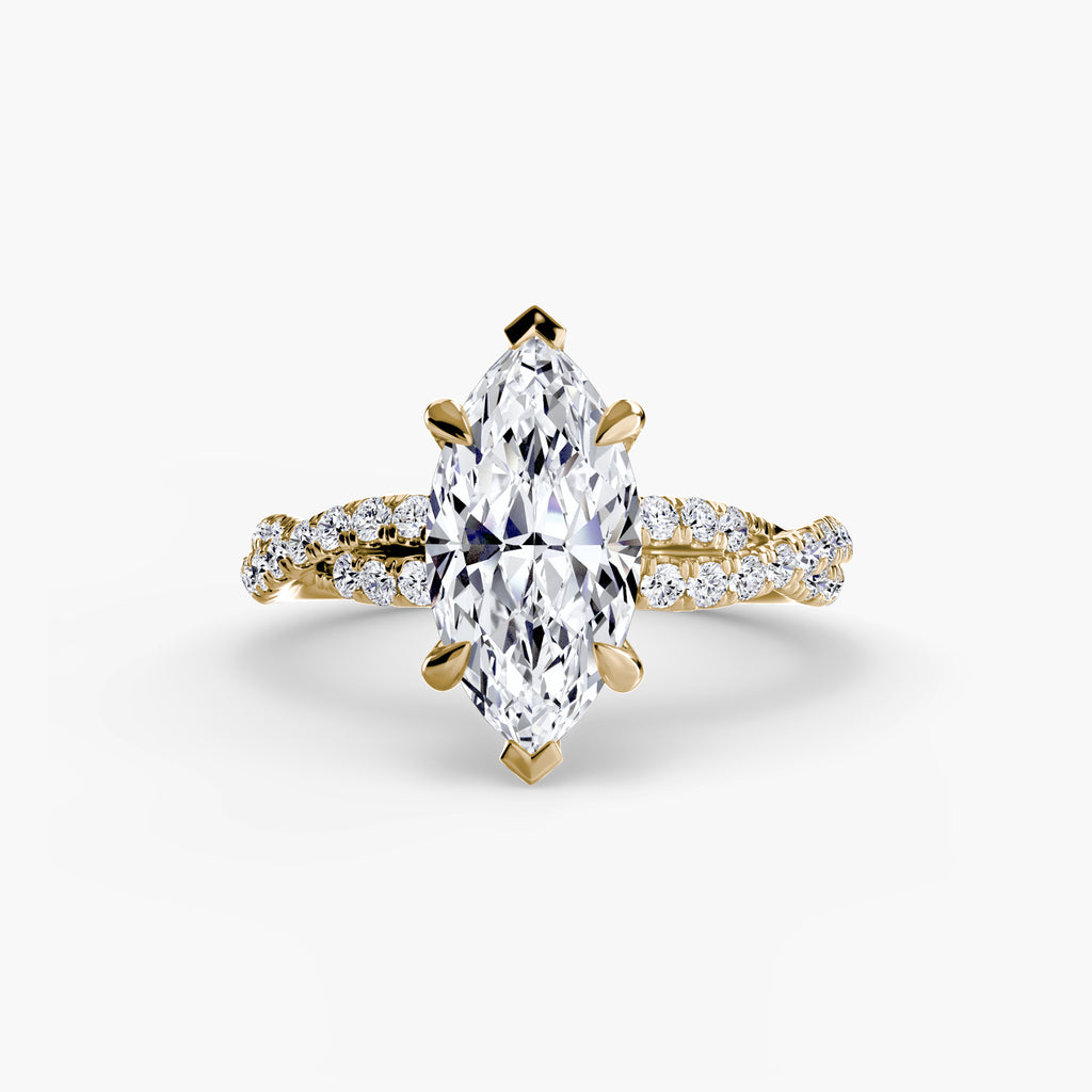 Split-Shank Pavé Engagement Ring – The Lucienne