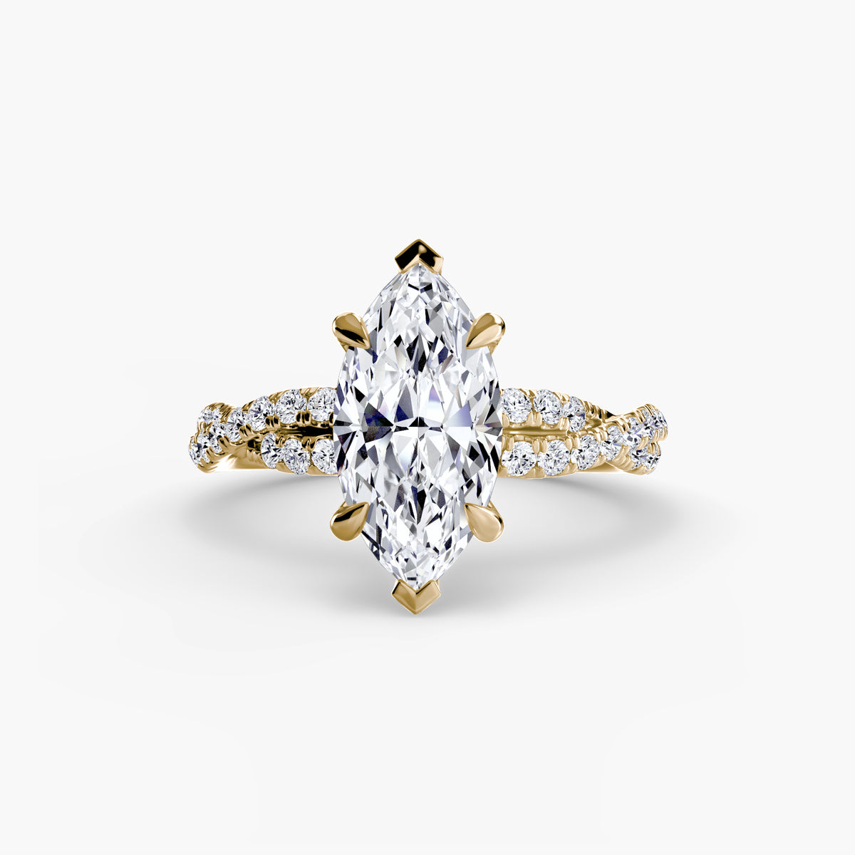 Split-Shank Pavé Engagement Ring – The Lucienne