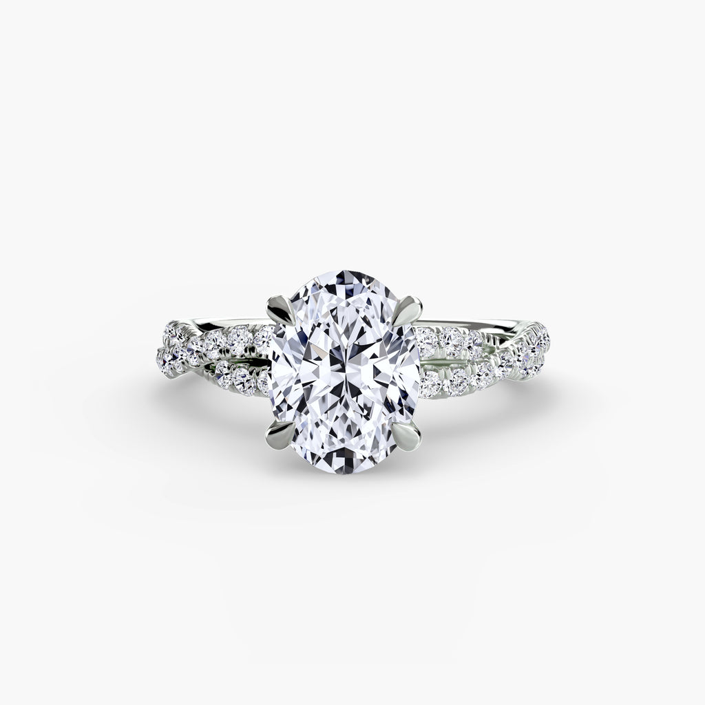 Split-Shank Pavé Engagement Ring – The Lucienne