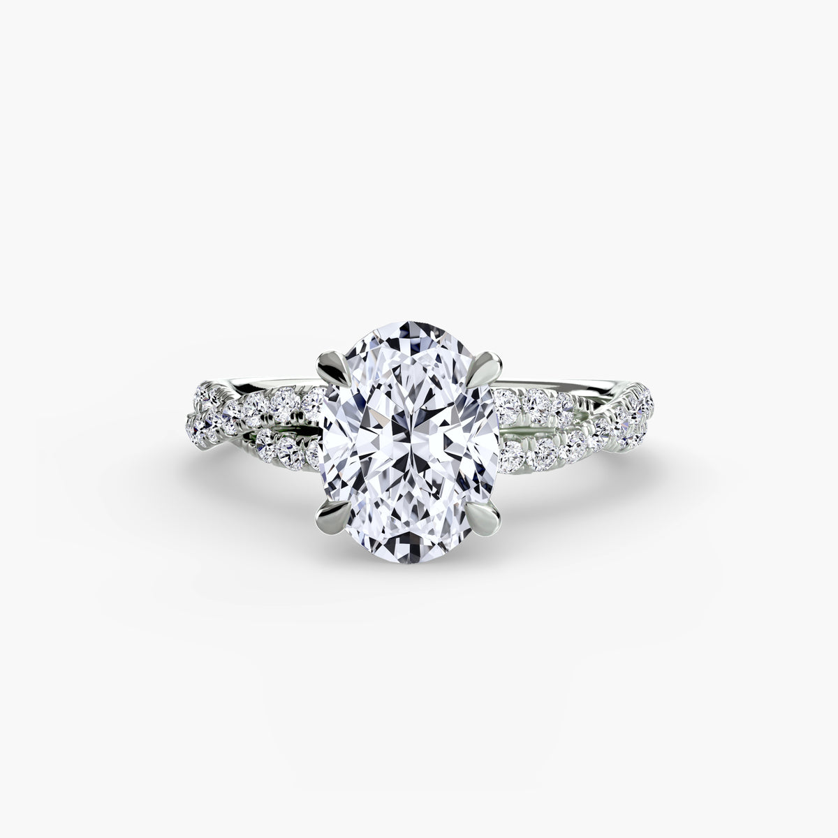 Split-Shank Pavé Engagement Ring – The Lucienne