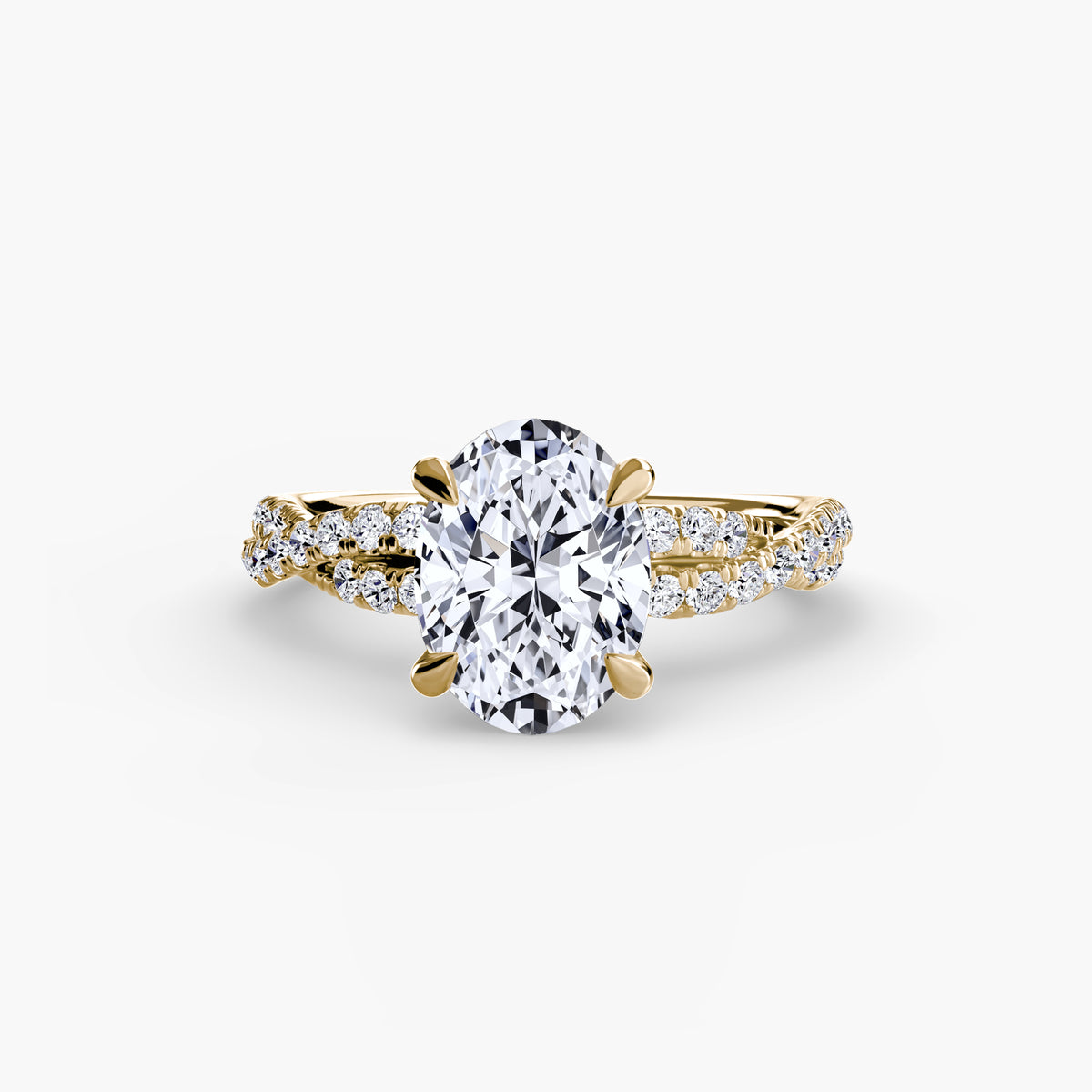 Split-Shank Pavé Engagement Ring – The Lucienne