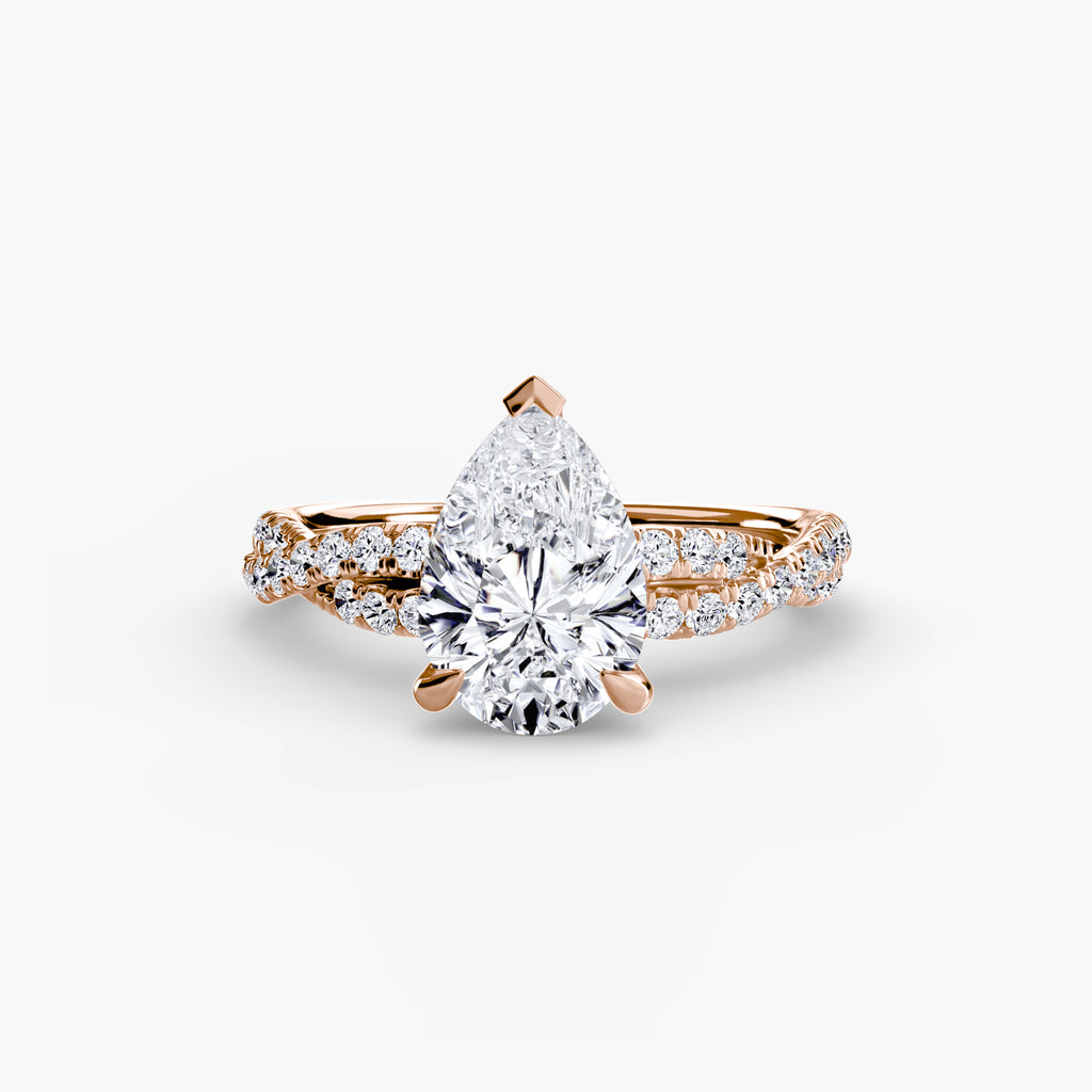 Split-Shank Pavé Engagement Ring – The Lucienne