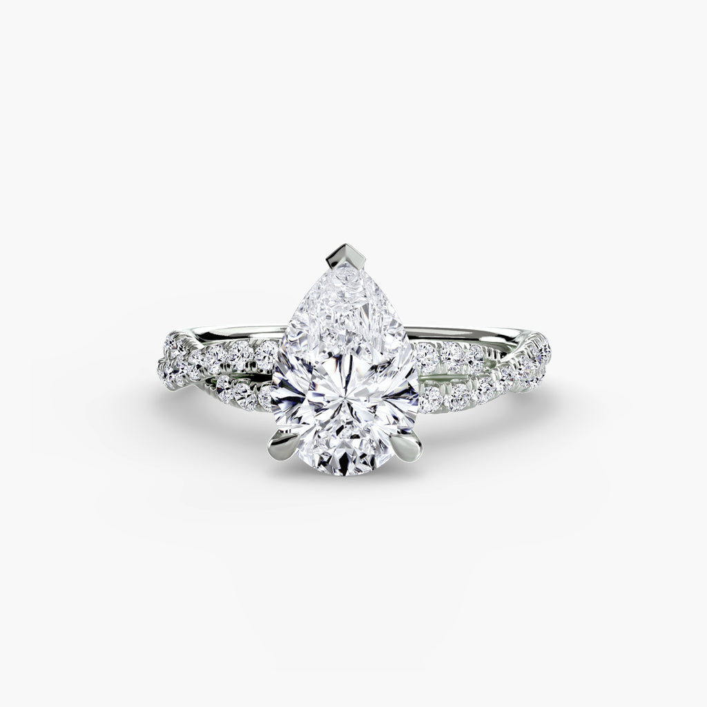 Split-Shank Pavé Engagement Ring – The Lucienne