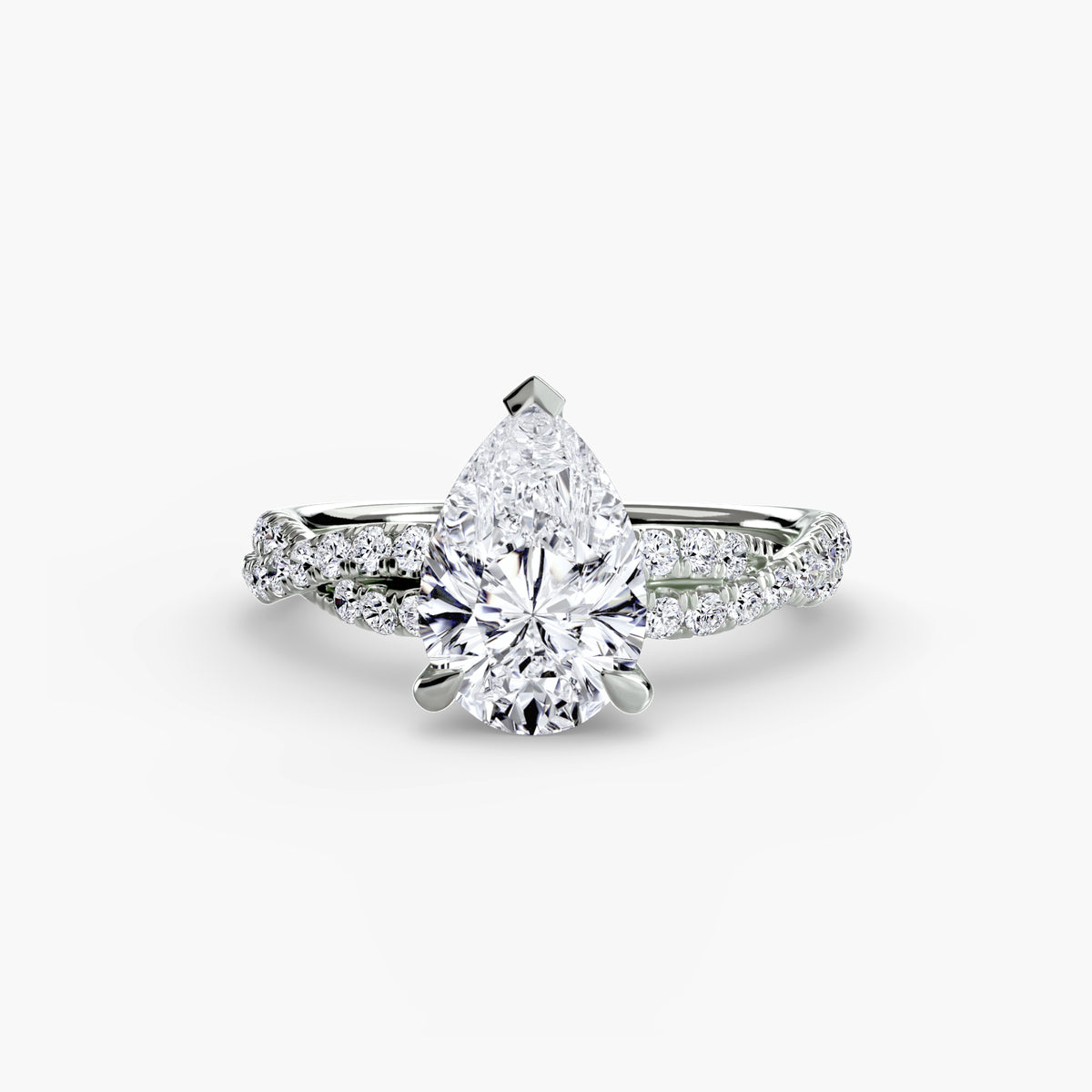 Split-Shank Pavé Engagement Ring – The Lucienne