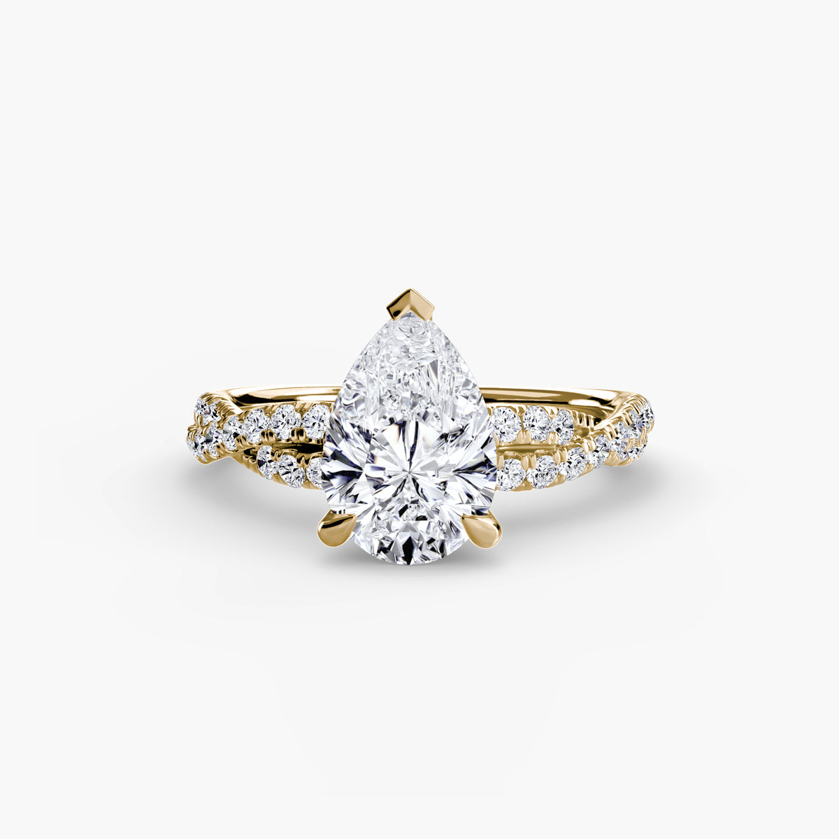 Split-Shank Pavé Engagement Ring – The Lucienne