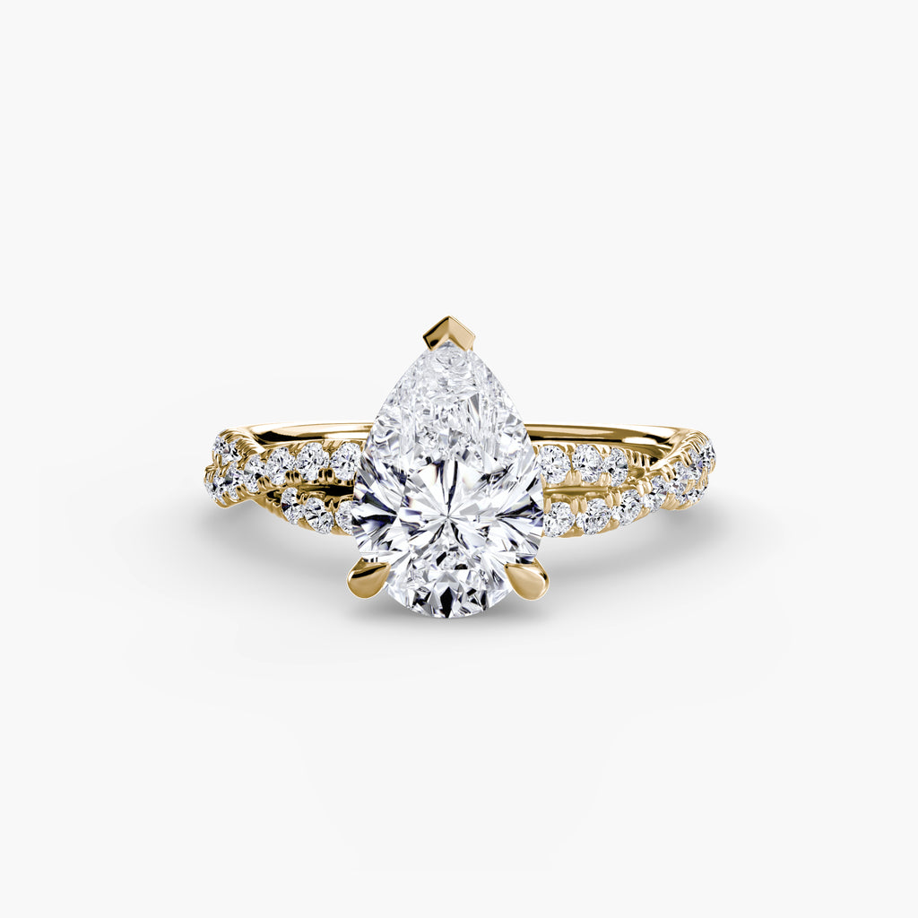 Split-Shank Pavé Engagement Ring – The Lucienne