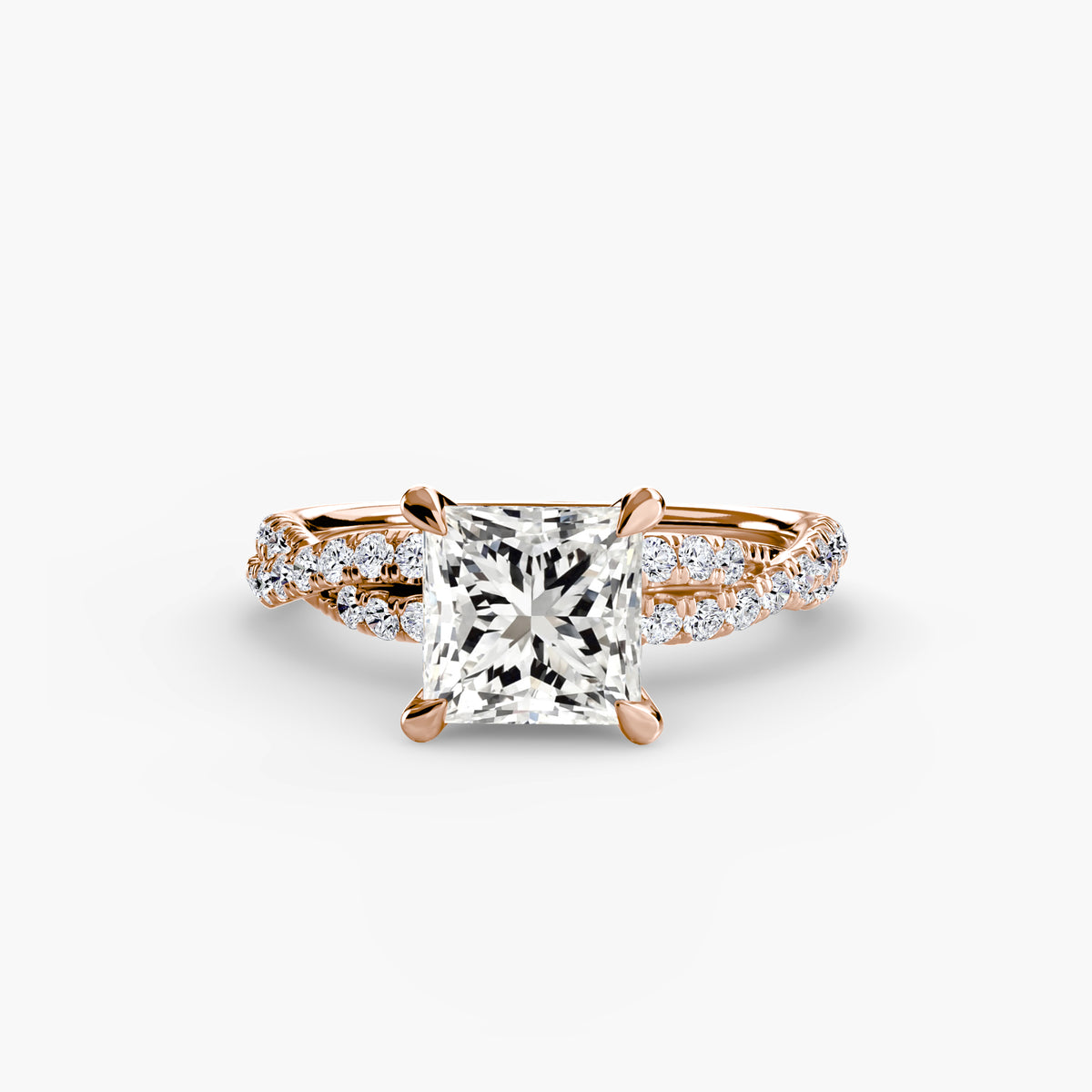 Split-Shank Pavé Engagement Ring – The Lucienne