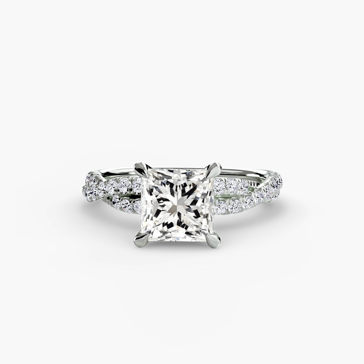 Split-Shank Pavé Engagement Ring – The Lucienne