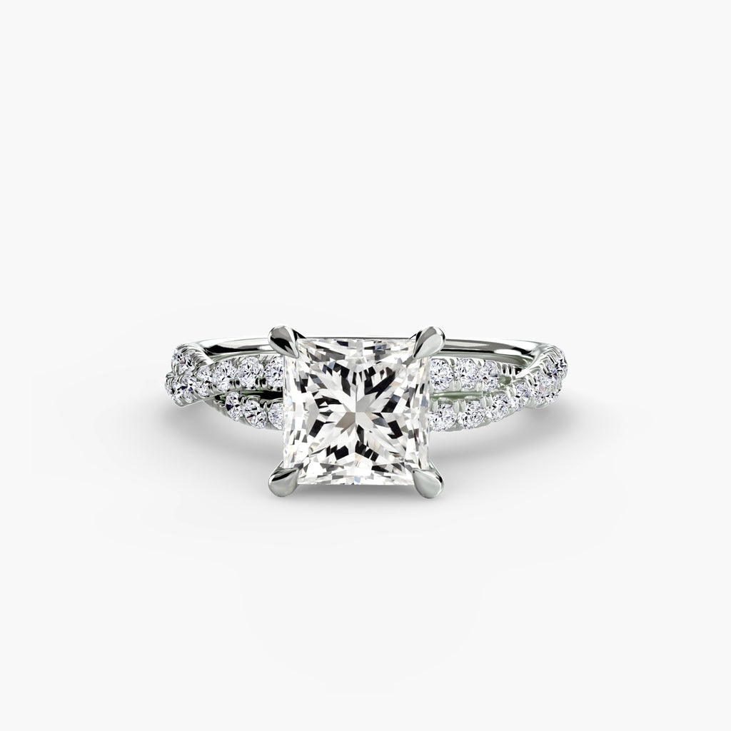 Split-Shank Pavé Engagement Ring – The Lucienne