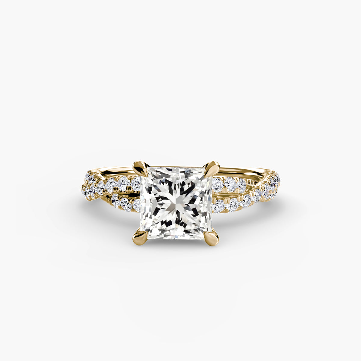 Split-Shank Pavé Engagement Ring – The Lucienne