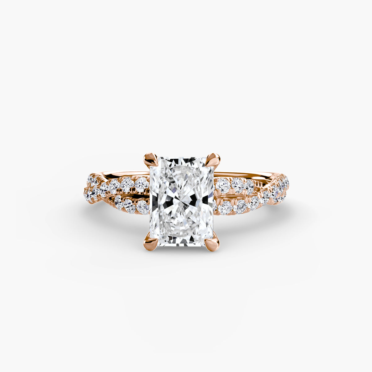 Split-Shank Pavé Engagement Ring – The Lucienne