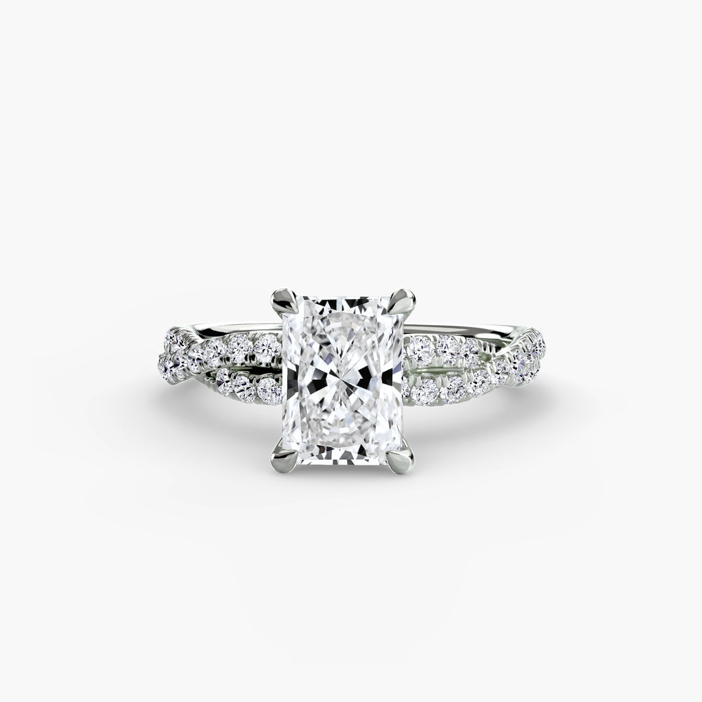 Split-Shank Pavé Engagement Ring – The Lucienne