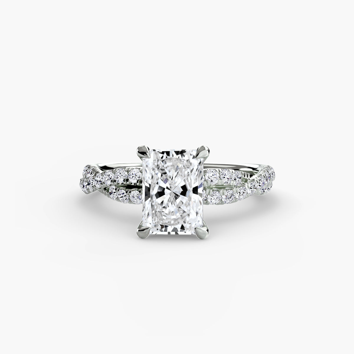 Split-Shank Pavé Engagement Ring – The Lucienne