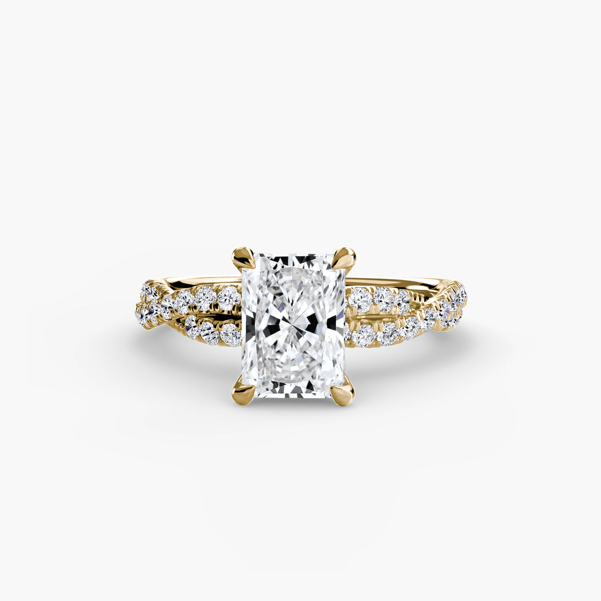 Split-Shank Pavé Engagement Ring – The Lucienne