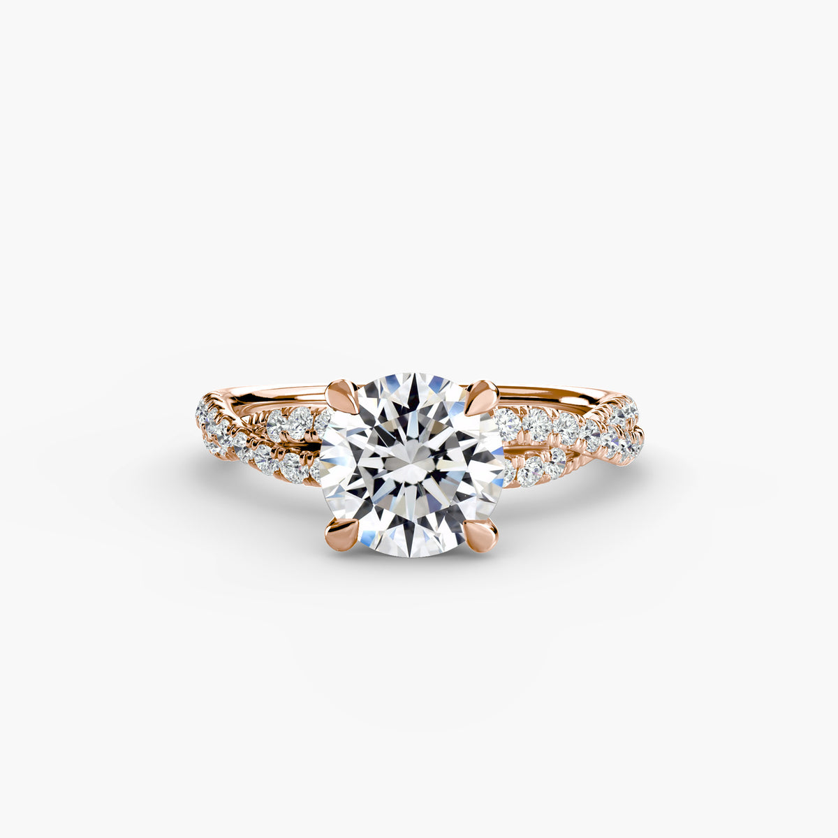 Split-Shank Pavé Engagement Ring – The Lucienne