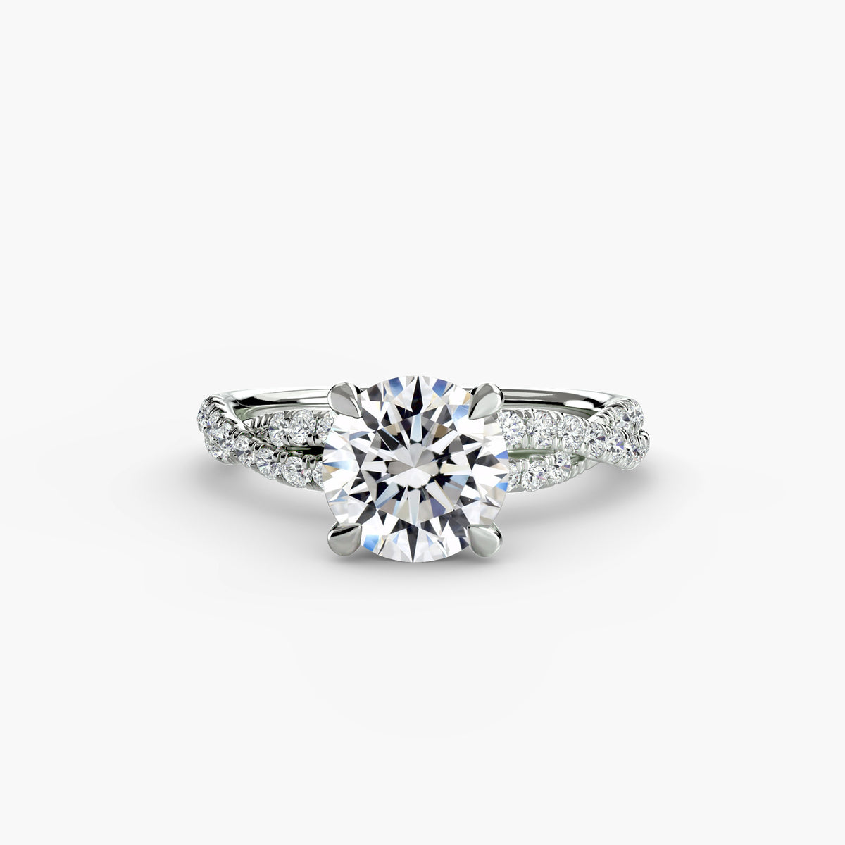 Split-Shank Pavé Engagement Ring – The Lucienne