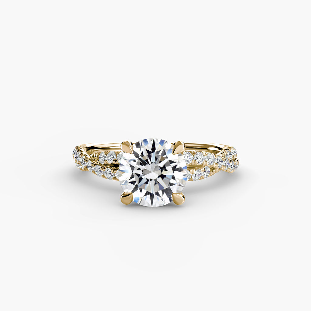 Split-Shank Pavé Engagement Ring – The Lucienne