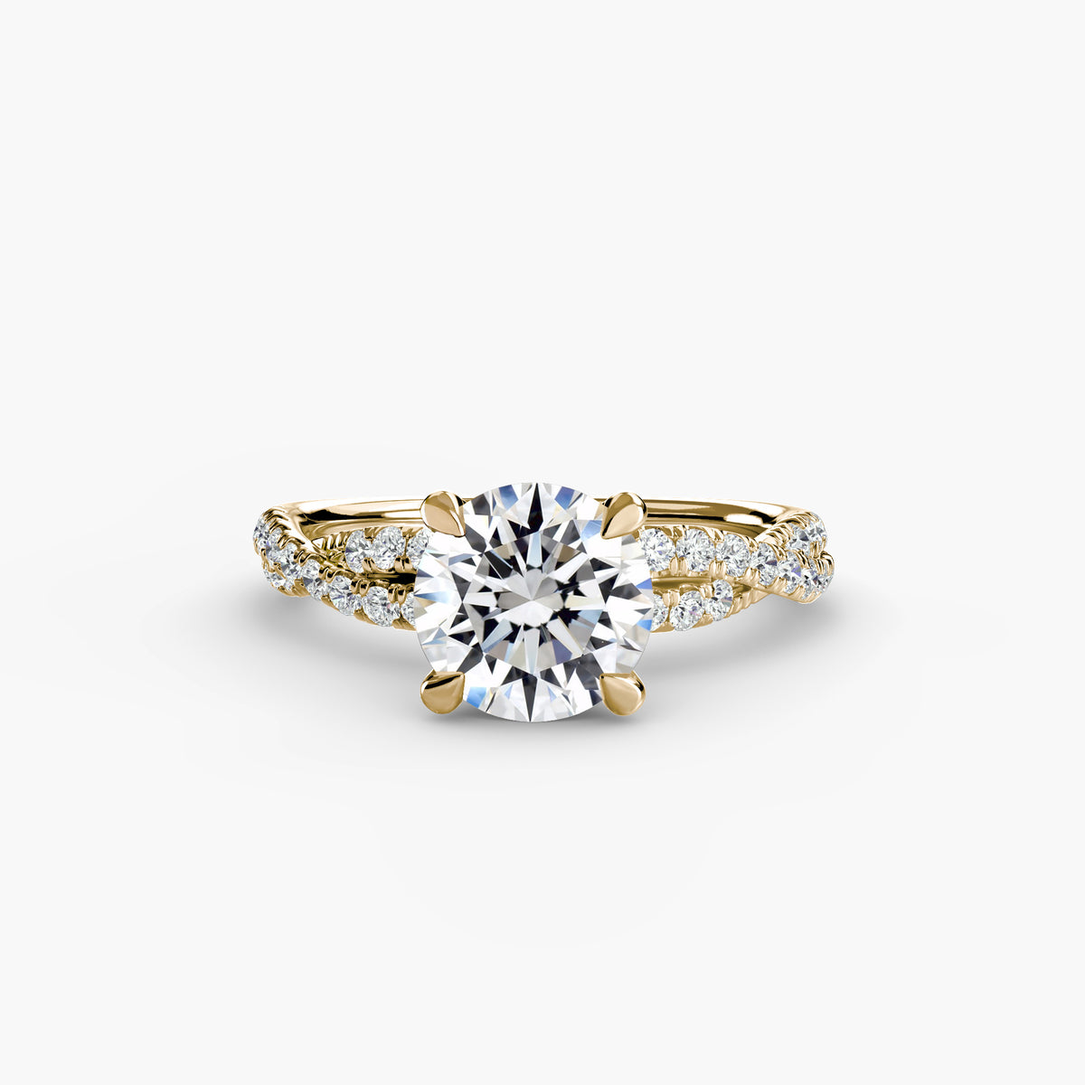 Split-Shank Pavé Engagement Ring – The Lucienne