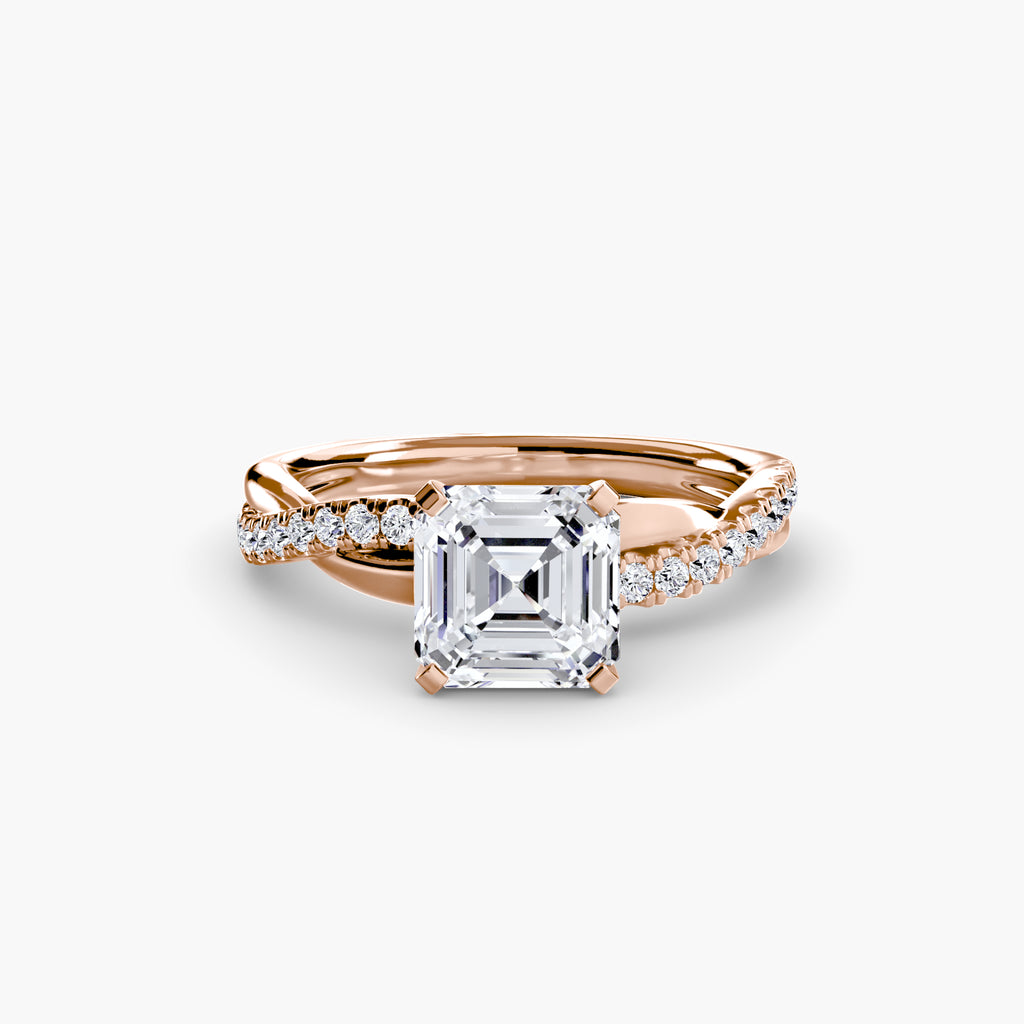 Twisted Pavé Engagement Ring – The Aurelia