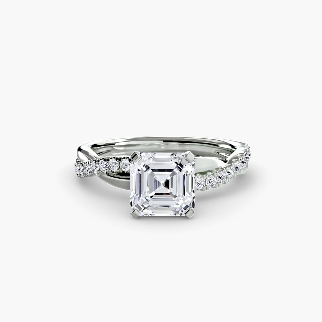 Twisted Pavé Engagement Ring – The Aurelia