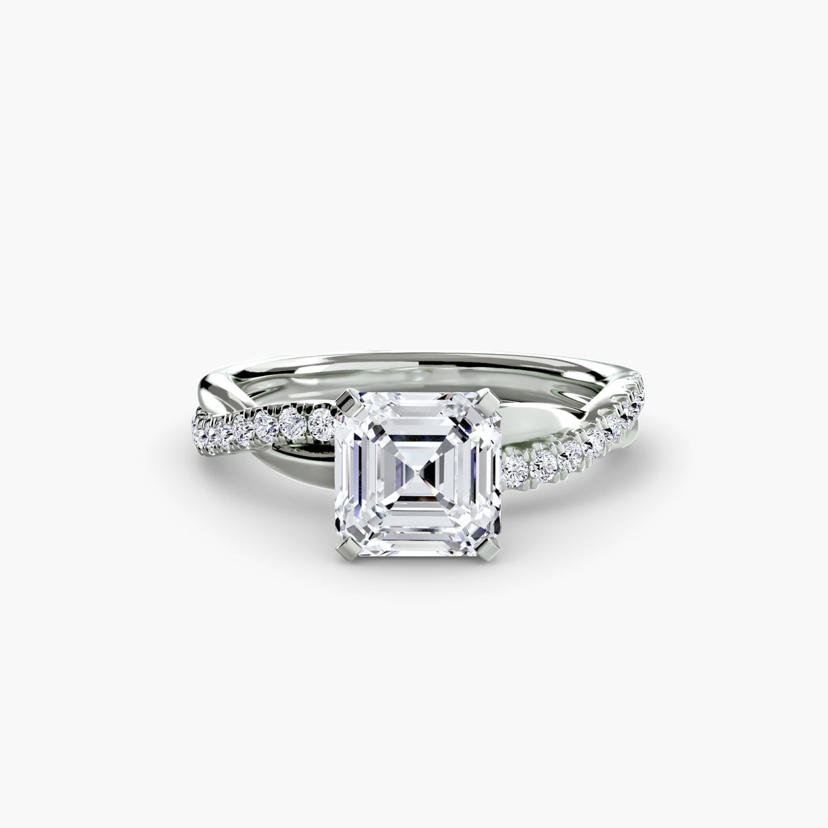 Twisted Pavé Engagement Ring – The Aurelia
