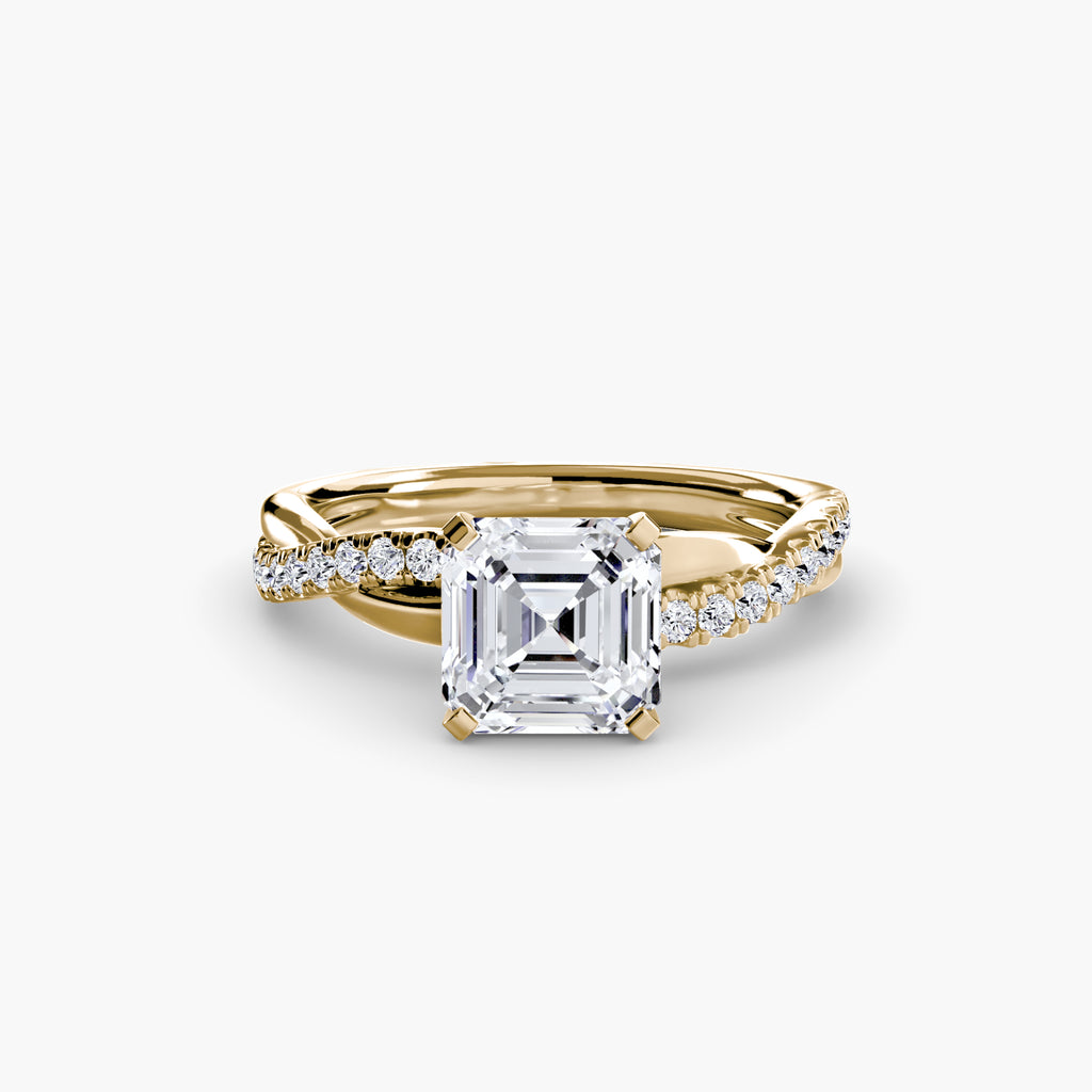 Twisted Pavé Engagement Ring – The Aurelia