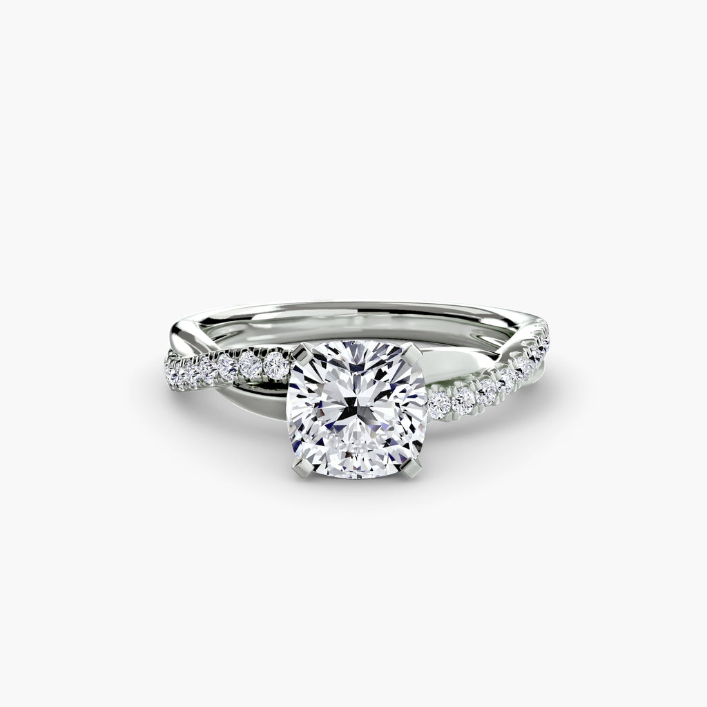 Twisted Pavé Engagement Ring – The Aurelia