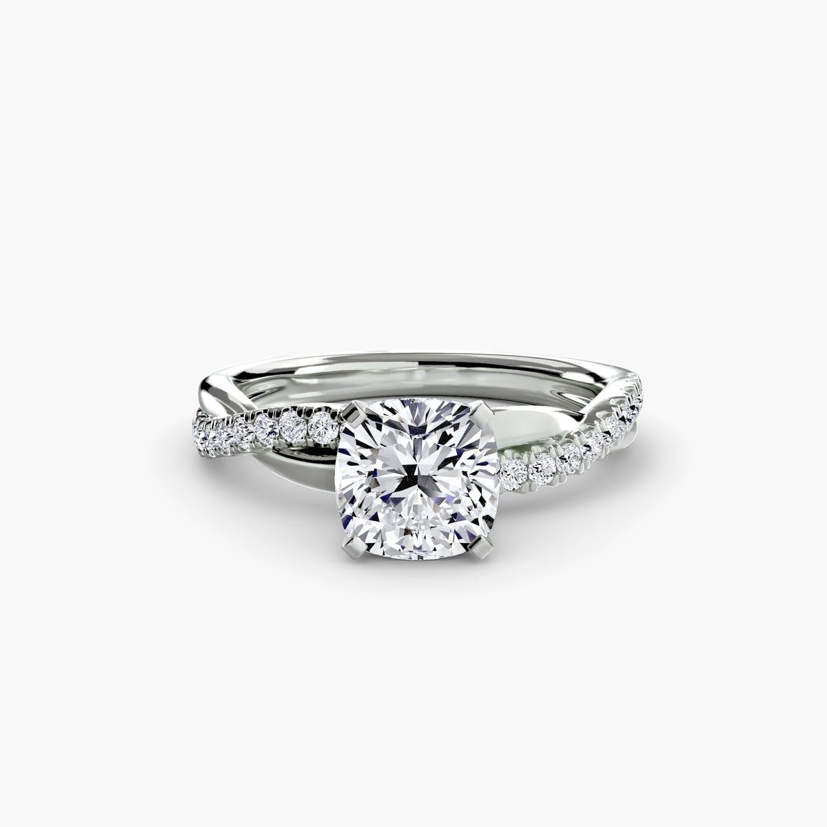 Twisted Pavé Engagement Ring – The Aurelia