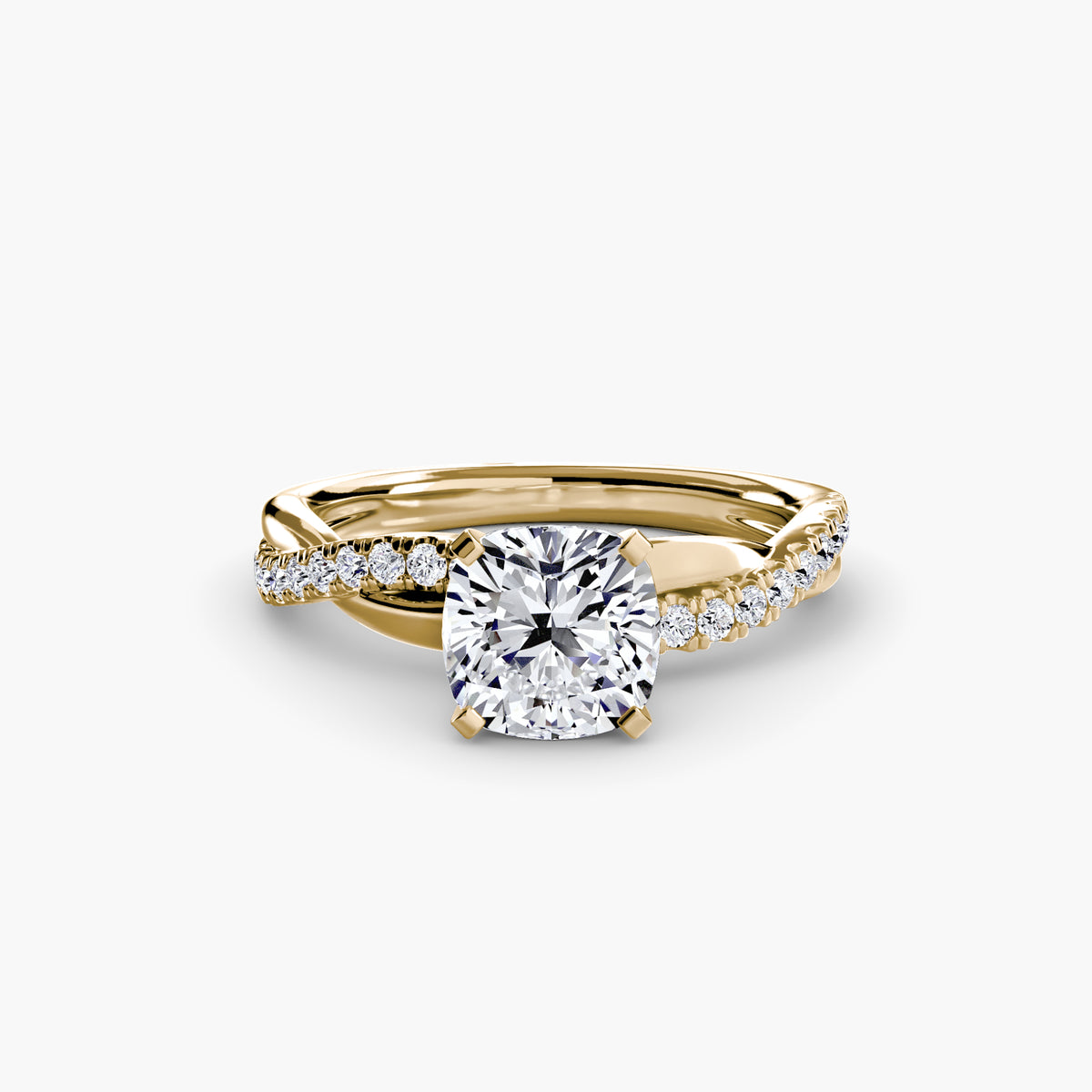 Twisted Pavé Engagement Ring – The Aurelia