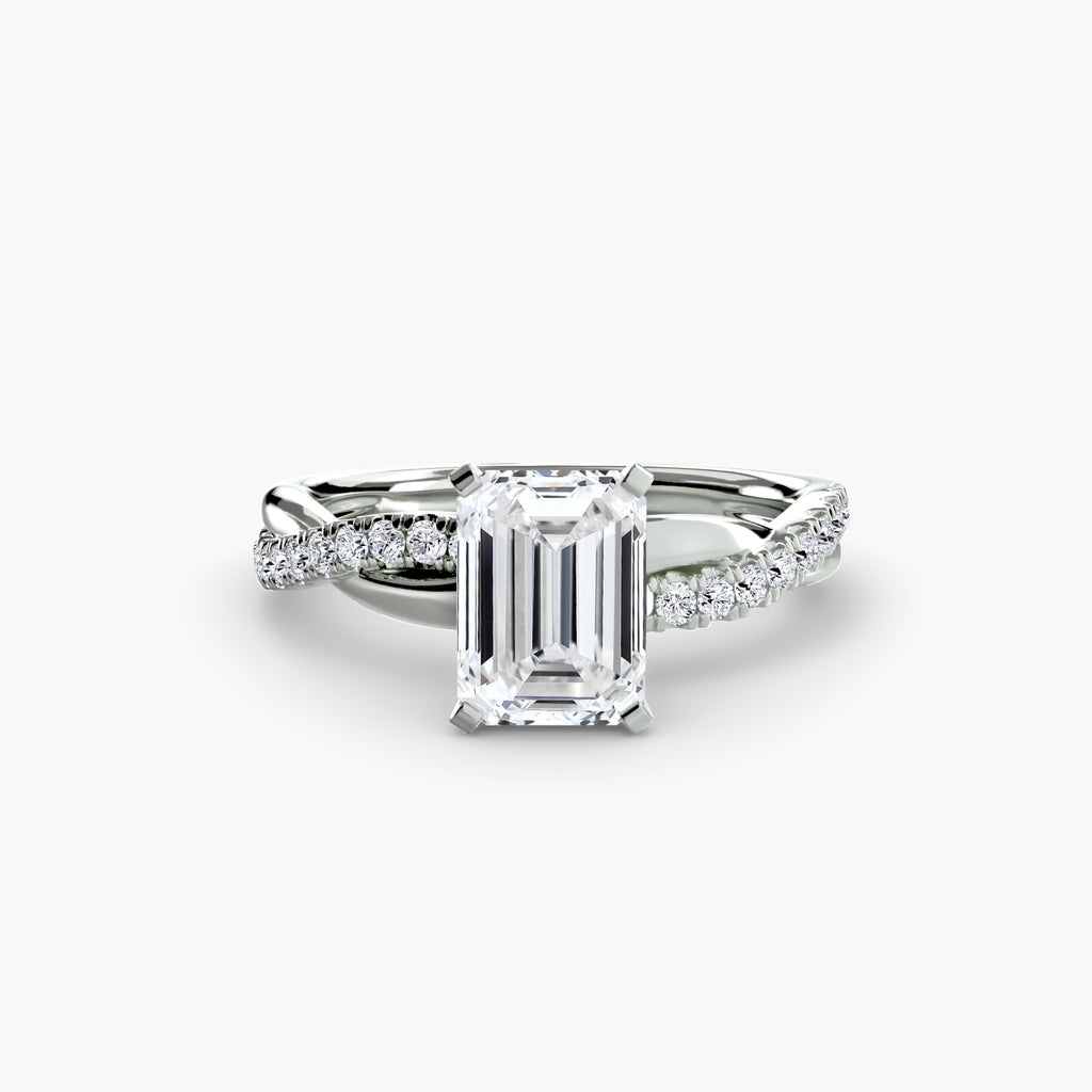 Twisted Pavé Engagement Ring – The Aurelia