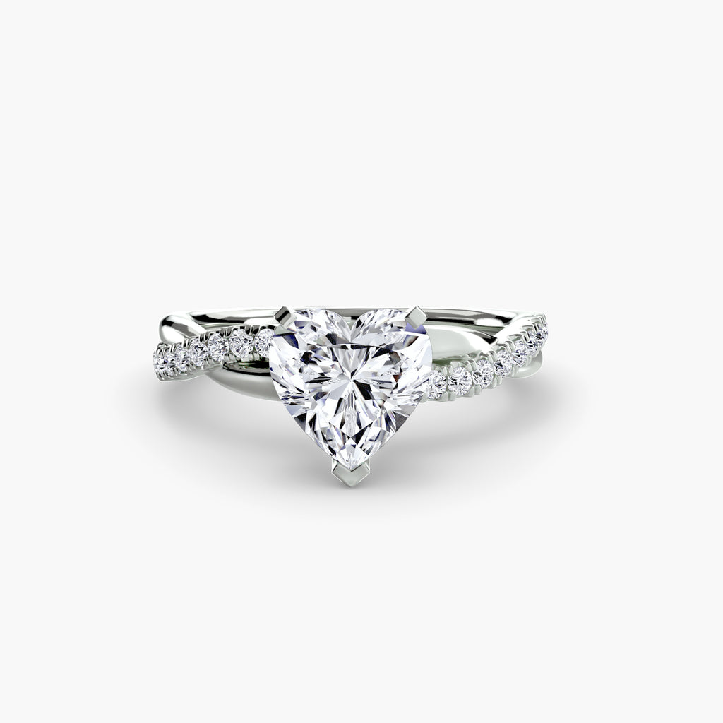 Twisted Pavé Engagement Ring – The Aurelia