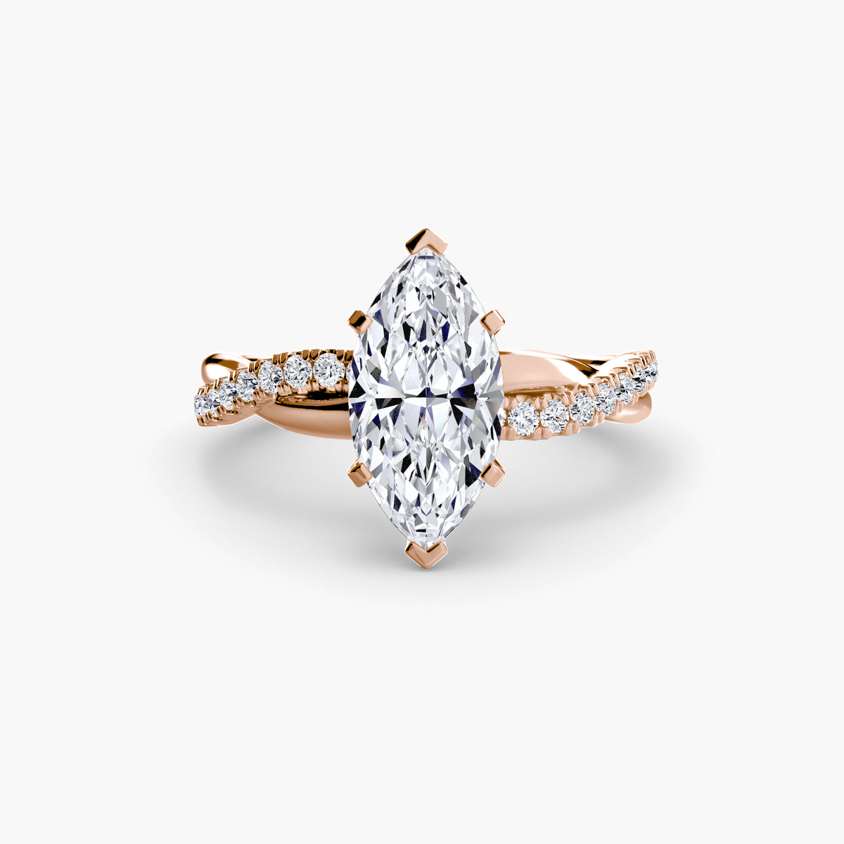 Twisted Pavé Engagement Ring – The Aurelia