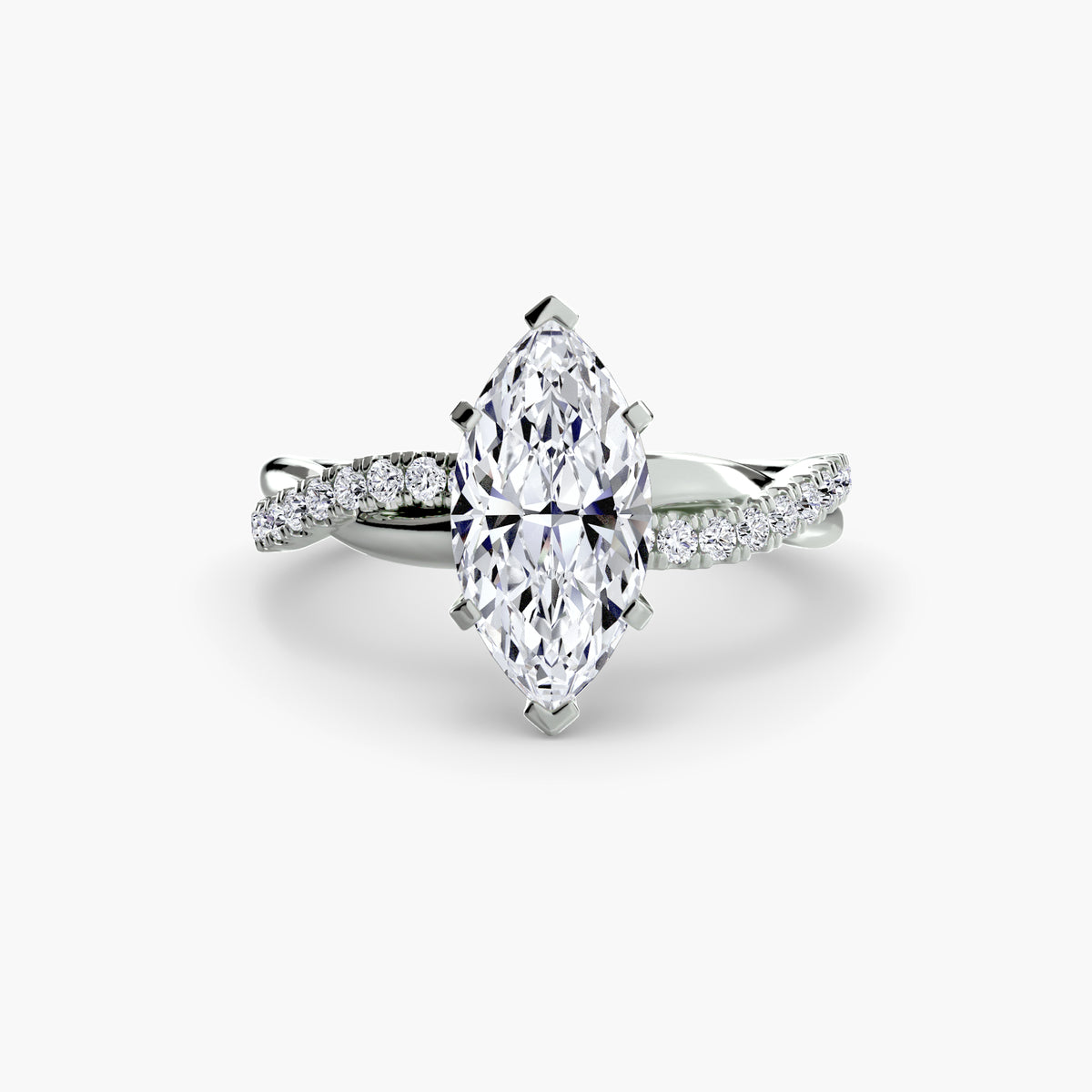 Twisted Pavé Engagement Ring – The Aurelia