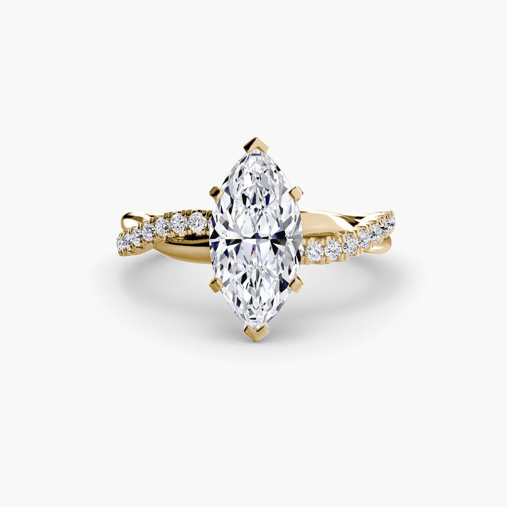 Twisted Pavé Engagement Ring – The Aurelia